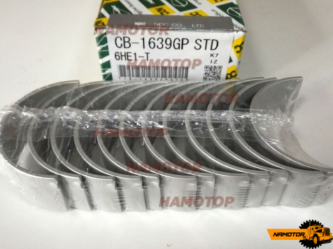 Вкладыш шатунный компл-кт 6HE1-T, 6HK1-T. CB-1639GP, R4005K, R809H, 8-94395-757-, 8-97131-186-0 (6шеек) STD NDC